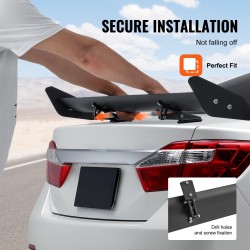 Takaspoileri alumiiniseos 1100 mm yksitasoinen mattamusta säädettävä sedaneihin ja coupéihin