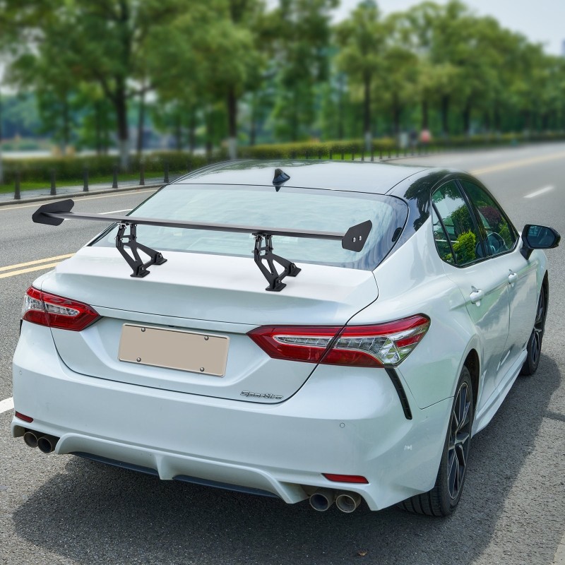 Takaspoileri GT-tyylinen yksitasoinen alumiiniseos 6063 110 cm mattamusta säädettävä