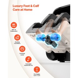 Täysvartalohierontatuoli kolmiulotteinen SL-kisko painottomuusasento 18 automaattista tilaa lämmitys 36 ilmatyynyä jalkarullat