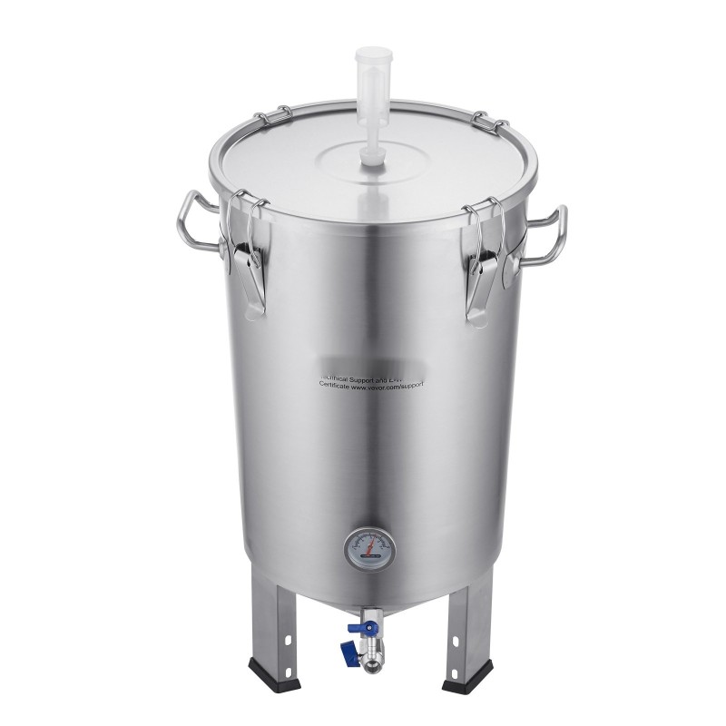 Käymisastia 30 l elintarvikelaatuisesta 304-ruostumattomasta teräksestä kansi hana lämpömittari