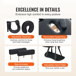 Kaksiosainen taittuva hierontapöytä pyökkirunko PVC nahka 700 mm leveä 50 mm vaahtomuovipehmuste