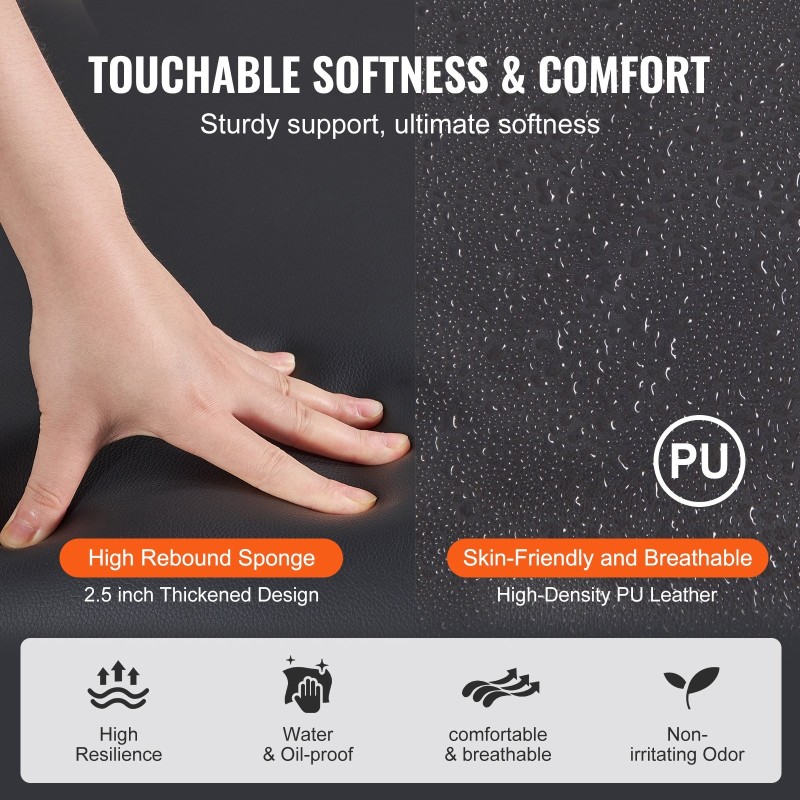 Taitettava hierontapöytä 76 cm leveä pyökkirunko PU-nahka 63 mm pehmuste