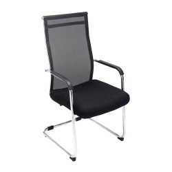 Tyylikäs ergonominen vierailutuoli verkkoselkänojalla ja pehmustetulla istuimella