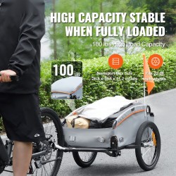 Polkupyörän tavaraperäkärry hiiliteräsrunko 45 kg kantavuus taittuva sopii 22–28 tuuman pyöriin