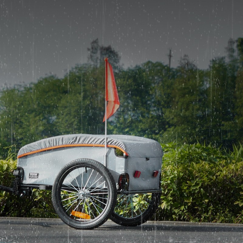 Polkupyörän tavaraperäkärry hiiliteräsrunko 45 kg kantavuus taittuva sopii 22–28 tuuman pyöriin