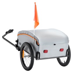 Polkupyörän tavaraperäkärry hiiliteräsrunko 45 kg kantavuus taittuva sopii 22–28 tuuman pyöriin