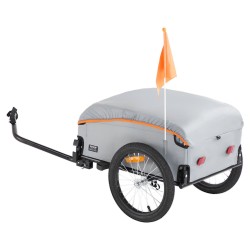 Polkupyörän tavaraperäkärry hiiliteräsrunko 45 kg kantavuus taittuva sopii 22–28 tuuman pyöriin