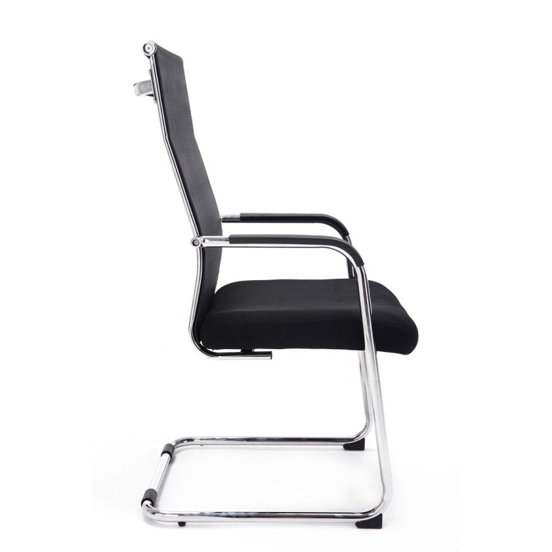 Tyylikäs ergonominen vierailutuoli verkkoselkänojalla ja pehmustetulla istuimella