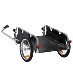 Pyörän tavaraperäkärry alumiiniseosrunko 45 kg kantavuus taittuva sopii 22 28 tuuman pyöriin