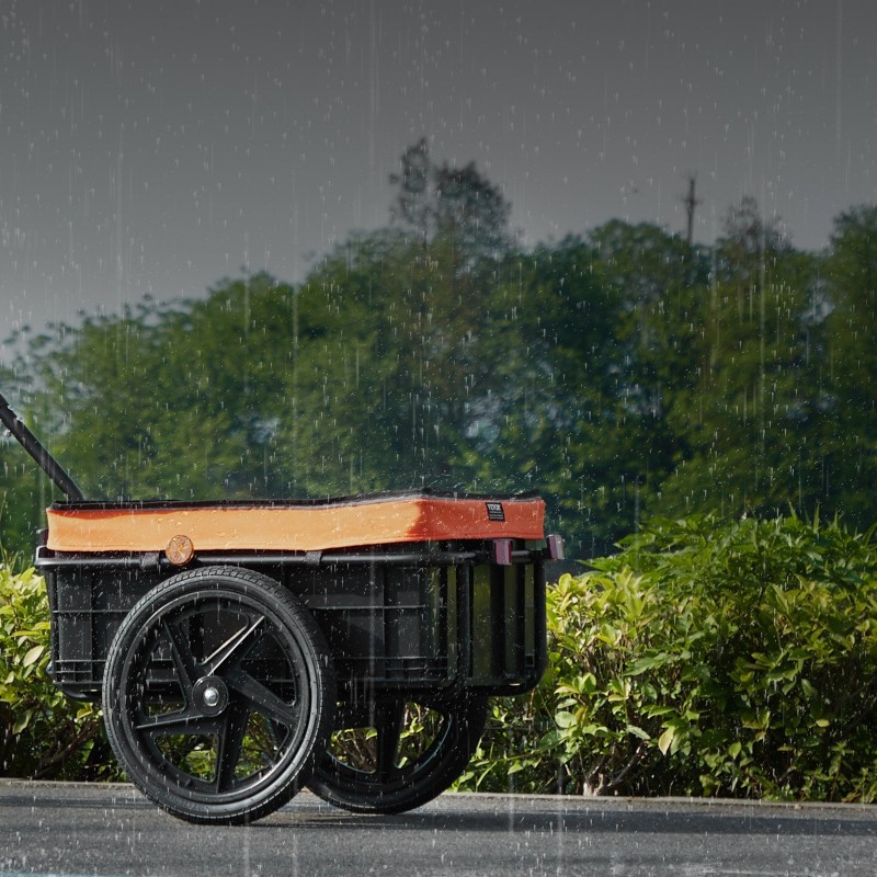 Polkupyörän tavaraperäkärry hiiliteräsrunko 40 kg kantavuus sopii 24–28 tuuman pyöriin