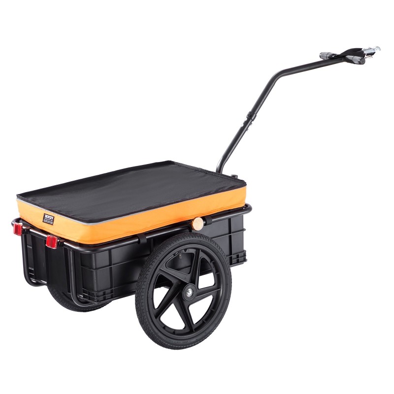 Polkupyörän tavaraperäkärry hiiliteräsrunko 40 kg kantavuus sopii 24–28 tuuman pyöriin