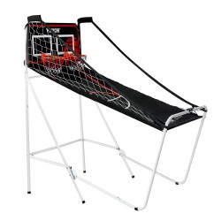 Taitettava sisäkoripallopeli 2 pelaajalle rautaputkirunko 8 pelitilaa 4 palloa pumppu