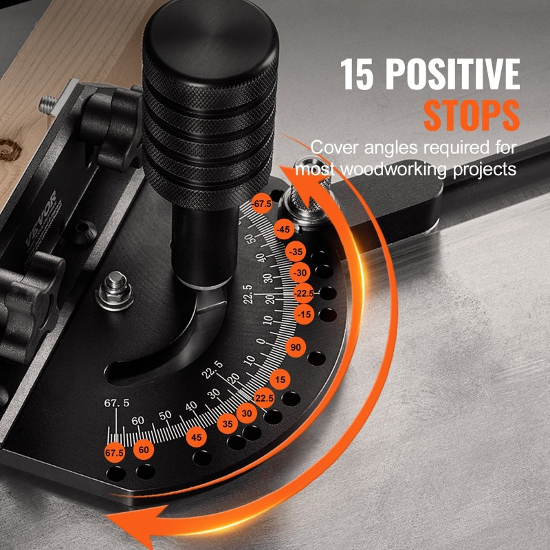 Jiiriohjain pöytäsahalle alumiiniseos 19x9,5 mm ura 45,7 cm 15 pysäytystä