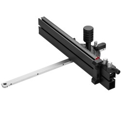 Jiiriohjain pöytäsahalle alumiiniseos 19x9,5 mm ura 45,7 cm 15 pysäytystä