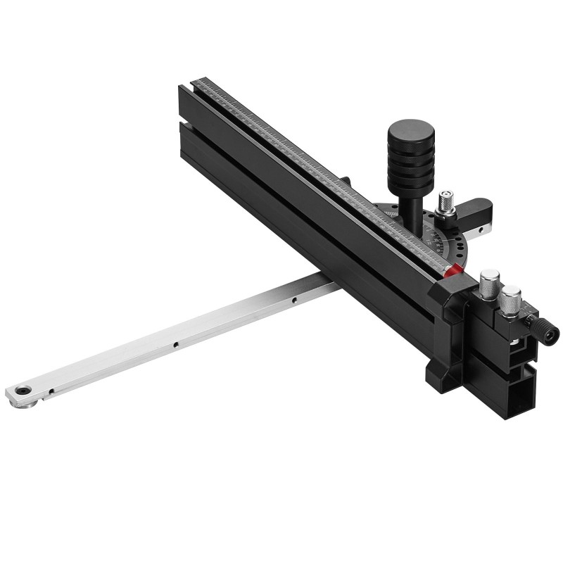 Jiiriohjain pöytäsahalle alumiiniseos 19x9,5 mm ura 45,7 cm 15 pysäytystä