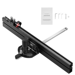 Jiiriohjain pöytäsahaan alumiiniseos standardiseen 19 x 9,5 mm uraan 15 pysäytyskulmaa