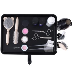 Rullaava salonkitarjovaunu kylmävalssattu teräs musta korkeussäädettävä 30 43 tuumaa 5 pyörää 2 lukittavaa