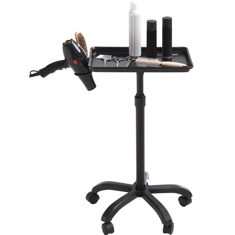 Rullaava salonkitarjovaunu kylmävalssattu teräs musta korkeussäädettävä 30–43 tuumaa 5 pyörää 2 lukittavaa