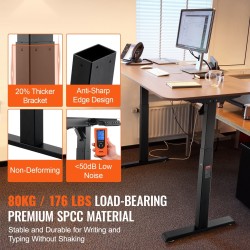 Pöydänrunko teräs sähköinen 70–117 cm korkeus 95–158 cm pituus kotiin ja toimistoon