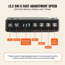 Sähköinen säädettävä työpöydän runko teräs kaksoismoottori 65–129 cm pituudensäätö 110–178 cm valkoinen