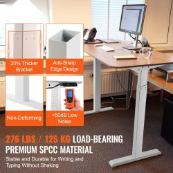 Sähkökäyttöinen kaksimoottorinen pöytärunko hiiliteräs 70–117 cm korkeus 110–178 cm pituus valkoinen