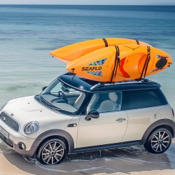 Kajakkiteline kattokaiteille seosterästä ja muovia 2 kpl taittuva kajakeille kanooteille SUP-laudoille