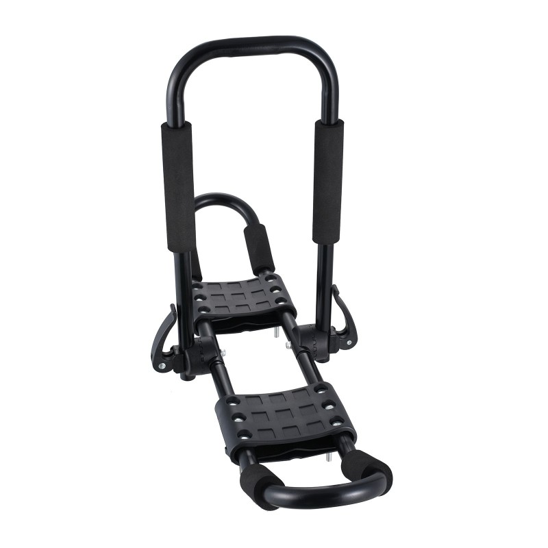 Kajakkiteline kattokaiteille seosterästä ja muovia 2 kpl taittuva kajakeille kanooteille SUP-laudoille