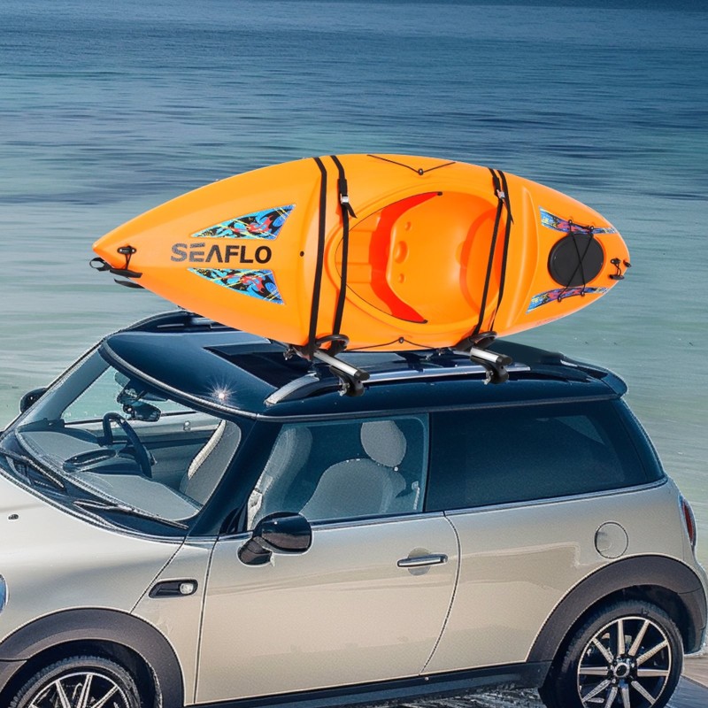 J-muotoinen kajakin kattoteline 2 kpl seosterästä pehmustettu yhdelle kajakille