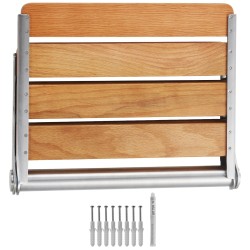 Seinään kiinnitettävä taittuva suihkuistuin täystammesta 40,9×34 cm 199,6 kg