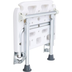 Taitettava seinään kiinnitettävä suihkuistuin PE-muovi 15,7 x 14,8 tuumaa 227 kg kantavuus