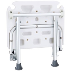 Taitettava seinään kiinnitettävä suihkuistuin PE-muovi 15,7 x 14,8 tuumaa 227 kg kantavuus