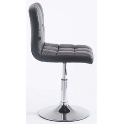 Palma V2 säädettävä baarituolipari keinonahkaa krominvärisellä rungolla