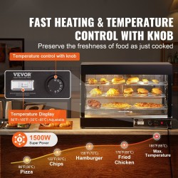 3-tasoinen lämpövitriini 130 l höyrylämmitys säädettävät hyllyt 30–85°C