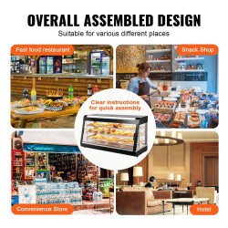 Lämpövitriini ruostumatonta terästä karkaistulla lasilla 180 l 3 tasoa höyrylämmitys