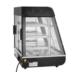 Lämpövitriini höyrylämmitteinen 3 tasoinen 111 l ruostumatonta terästä säädettävät hyllyt