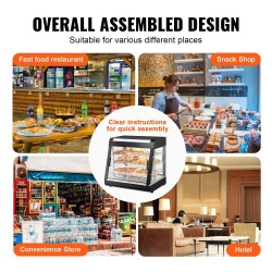 Lämpövitriini höyrylämmitteinen 3-tasoinen 111 l ruostumatonta terästä säädettävät hyllyt