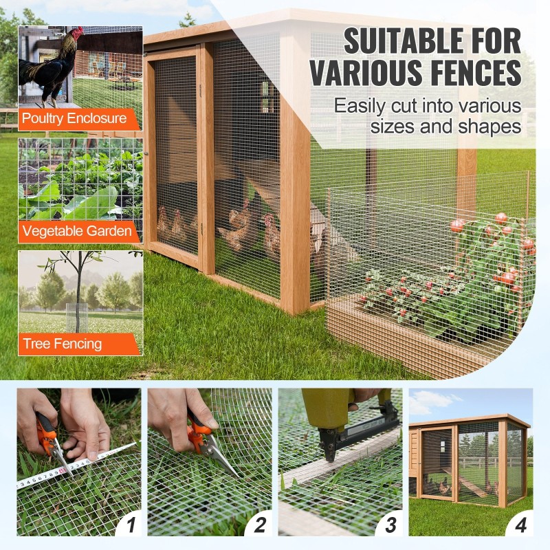 Kuumasinkitty teräsverkkorulla 610 mm x 15,24 m 12,7 mm silmäkoko