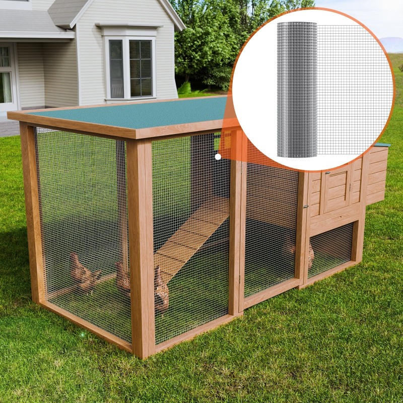 Kuumasinkitty teräsverkkorulla 610 mm x 15,24 m 12,7 mm silmäkoko