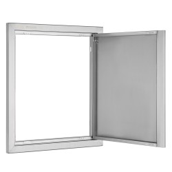 Ulkokeittiön ruostumaton teräs huolto ovi 457x533 mm upotettu kahva