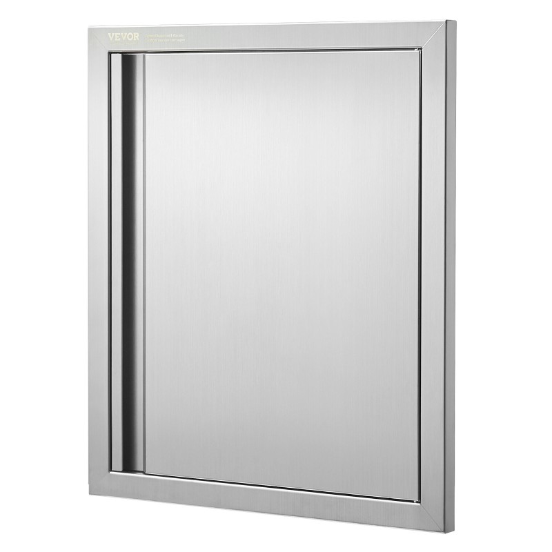 Ulkokeittiön ruostumaton teräs huolto-ovi 457x533 mm upotettu kahva