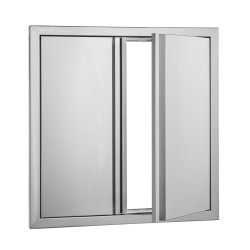 Ulkokeittiön ruostumaton teräs kaksoisovi 610x610 mm upotetut kahvat