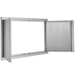 Kaapin ovi ulkokeittiöön upotettava kaksiosainen ruostumaton teräs 914x534 mm