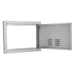 Ulkokeittiön ovi ruostumattomasta teräksestä 508x356 mm upotettava kahvalla