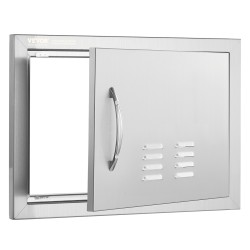 Ulkokeittiön ovi ruostumattomasta teräksestä 508x356 mm upotettava kahvalla