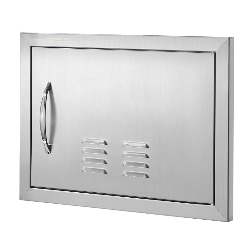 Ulkokeittiön ovi ruostumattomasta teräksestä 508x356 mm upotettava kahvalla