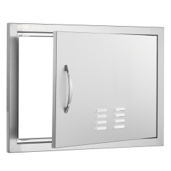 Teräsovi ulkokeittiöön ruostumattomasta teräksestä 610x432 mm yksiosainen saumaton kahvallinen