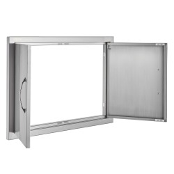 Ulkokeittiön kaappiovi ruostumatonta terästä 711x482 mm irrotettava kahvalla