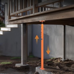 Lattiatunkki teräs teleskooppirakenteinen säädettävä 142–254 cm enimmäiskuorma 8164 kg