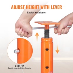 Teräs teleskooppitunkki väliaikaiseen tukeen säädettävä 48–91 cm jopa 8165 kg