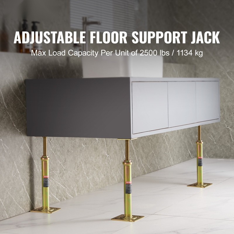 Säädettävä teräslattiatunkki tilapäiseen tukeen 29,5–40,6 senttimetriä neljän kappaleen pakkaus